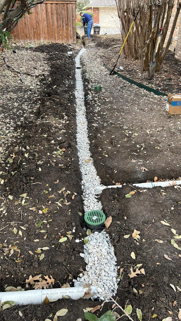 French Drain Installation example 3